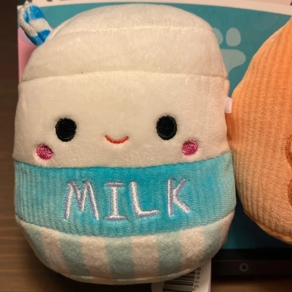 Squishmallows Melly & Fresa Squeaky Crinkle Dog Toy 2-Pack Milk Pop Tart NWT